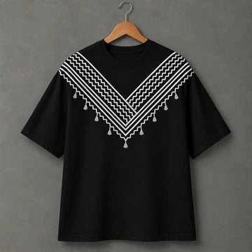 V-Tassel Oversized T-Shirt.