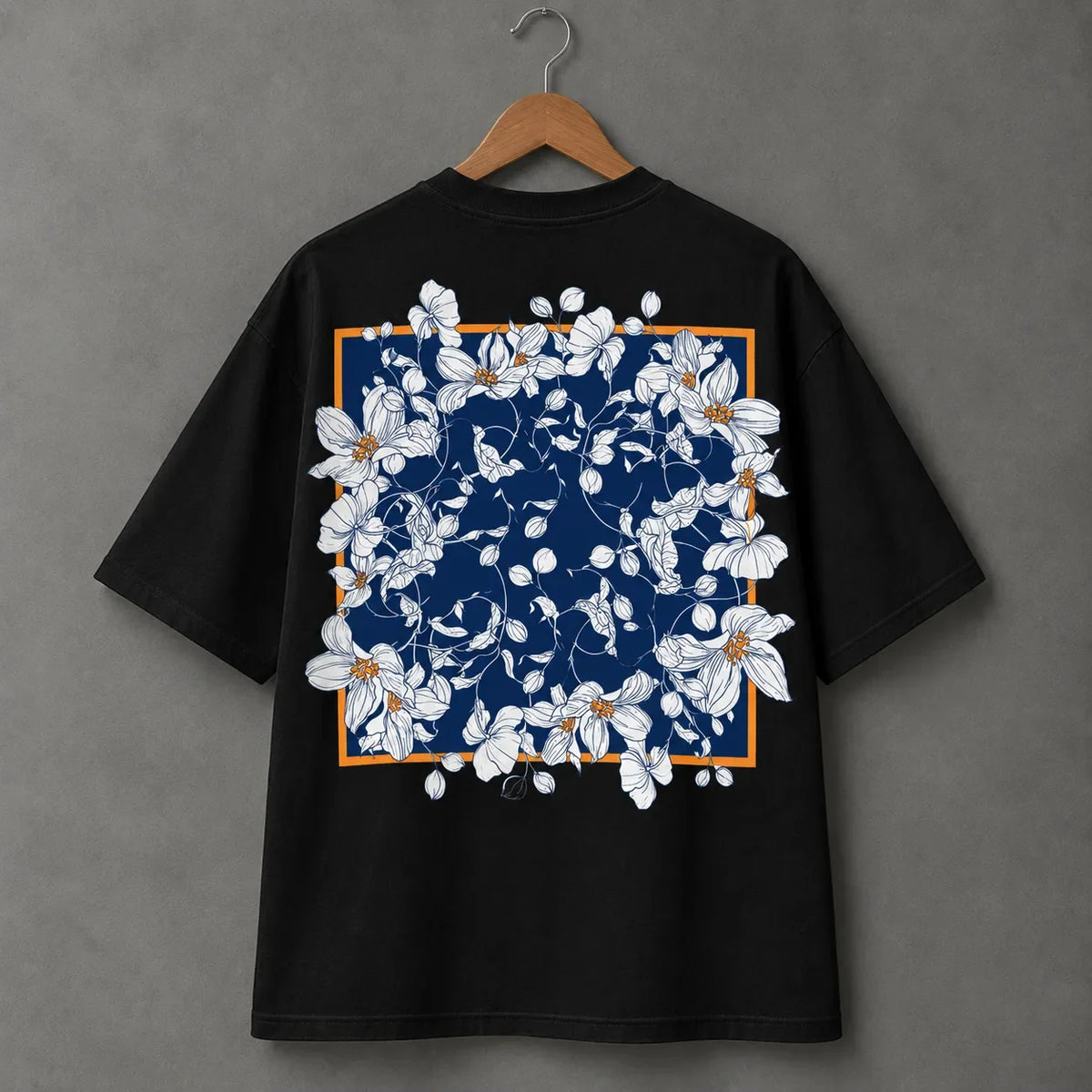 Floral Navy Framed T-Shirt