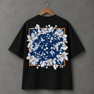 Floral Navy Framed T-Shirt
