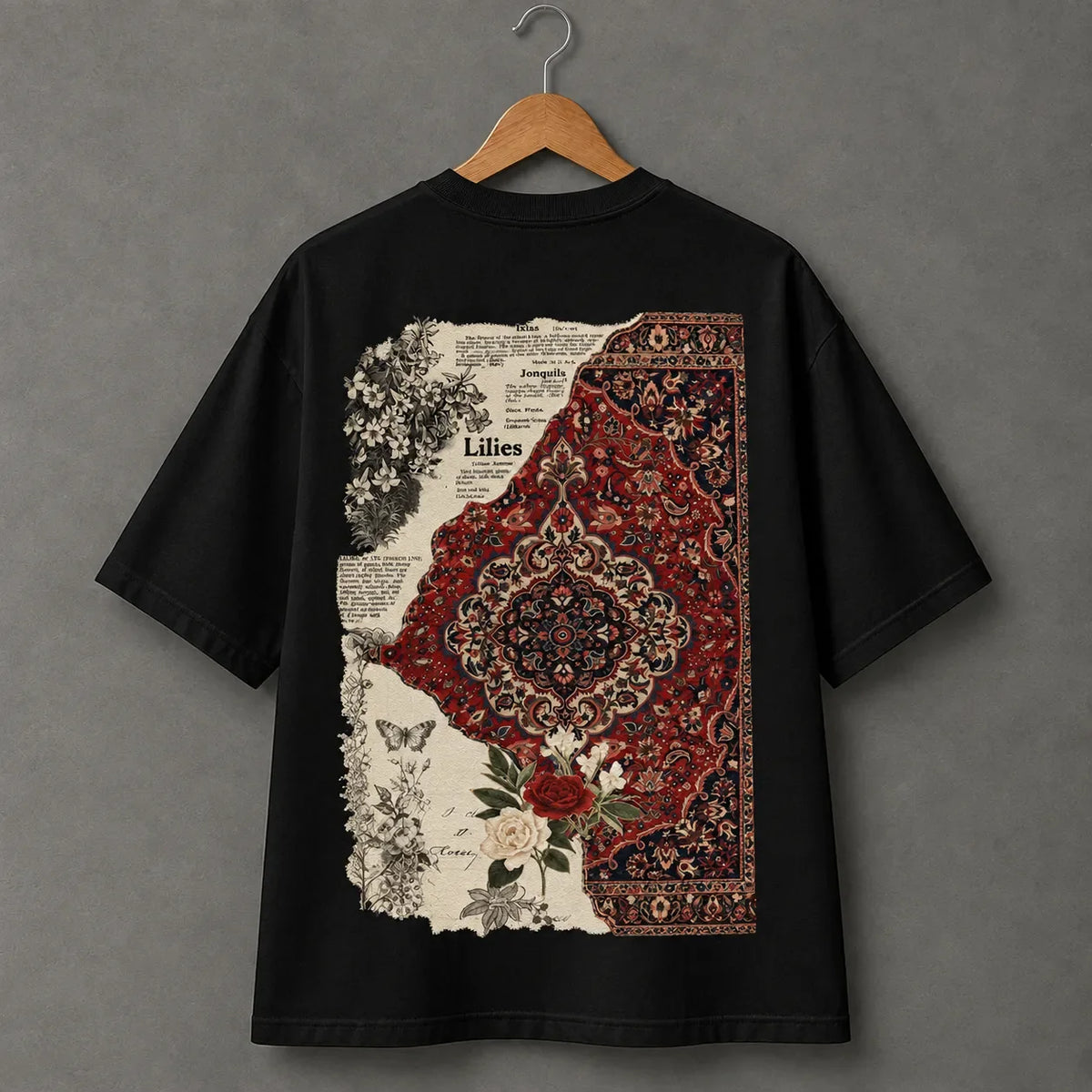 Vintage Botanical Persian Rug T-Shirt